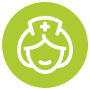 nurse's face icon