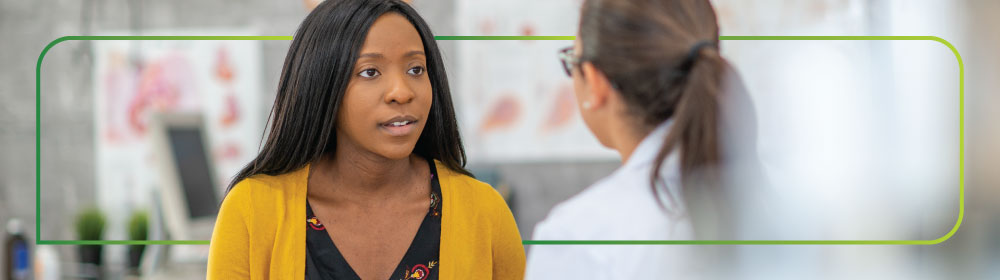 person meeting with a doctor